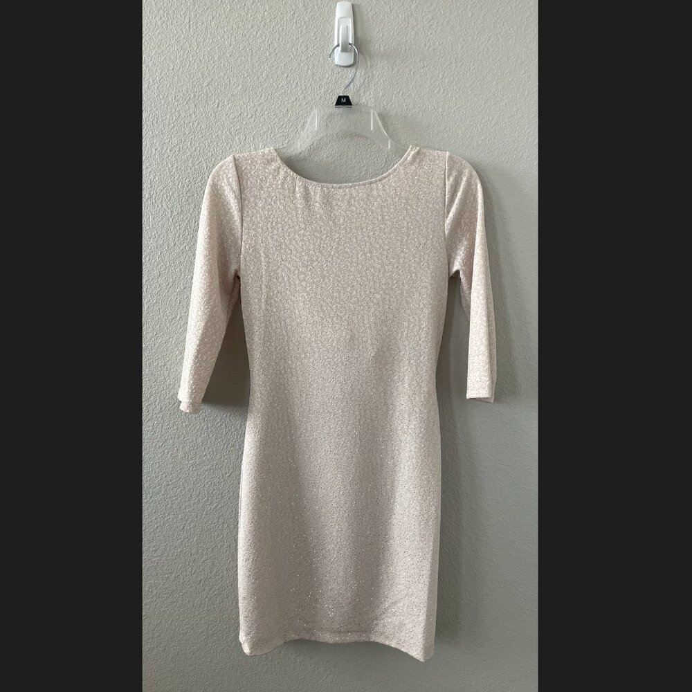 Windsor Cream/White Mini Dress with Cowl Back